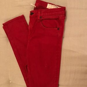 Rag & Bone Red Skinny Jeans